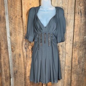 Babylon Collection Elegant Gray Women's Dress